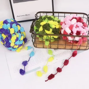 Dimuni Eco Friendly Anti static Dyed Polyester Cotton Hand Knitted Blended Yarn for Cushion Crafting Sewing High quality Strong