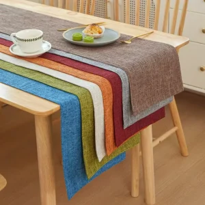 Dining Room Table Runners Linen Coffee Table Runner Decoration for Party Wedding Graduation