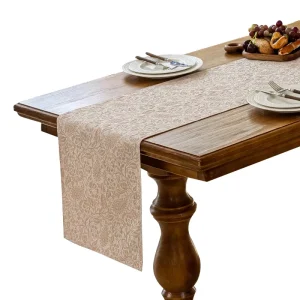 Dining Table Long Strip Embossed Style 3D Printed Polyester Fiber Table Runner Bed Runner