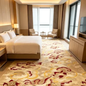 Direct Manufacturer Nylon Bedroom Broadloom Carpet Fire Resistant Soundproof Wear proof Custom Print Free Sample