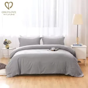 Direct Sale China Factory Bedding Set Solid Color Hotel Customized Size Duvet Cover Sets Woven Technics