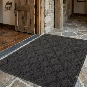 Dirt Trapper Door Mat Machine Washable Entrance Floor Rug Super Absorbent Welcome Mat for Front and Back Door