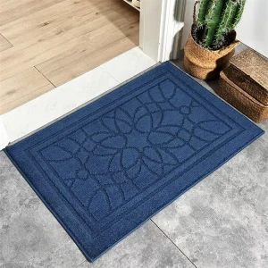 Dirt Trapper Front Door Mats Indoor Absorbent Welcome Mat Low Profile Non Slip Washable Entrance Floor Mat