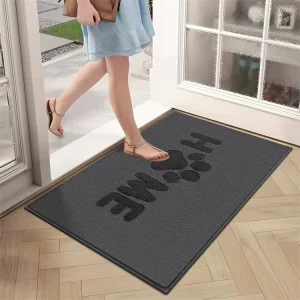 Dirt Trapper Pet Door Mat Loop Pile Plain Non Slip Machine Washable Custom Absorbent Outdoor Entrance Rug