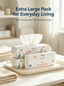 Disposable 1 Ply Facial Cotton Towel for Makeup Removal 200g 20cmX20cm