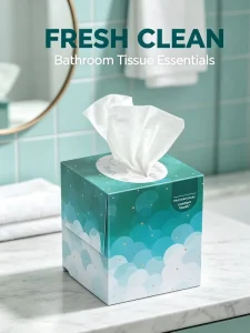 Disposable 2 Ply Facial Cotton Towels for Makeup Removal and Skin Care Household Use in Paper Box