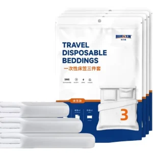 Disposable 3PCS 4PCS Non-woven 200TC Anti-Dust Mite European American Style Travel Bedding Set Duvet Covers Pillowcases King Bed