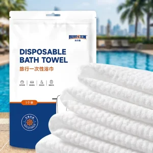 Disposable Bath Towels Extra Large 55×27.5” Quick Drying Body Towel Individually Wrapped Travel Towel for Hotel