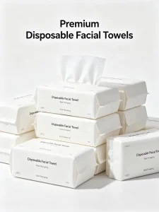 Disposable Draw-out Facial Cotton Towel 1 Ply 20cmX20cm Biodegradable Eco-Friendly