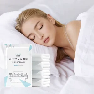 Disposable Non Woven 3-Piece Eco-Friendly Breathable Cartoon Printed Bed Set Duvet Cover for Hotels Guest Houses Spas Bulk