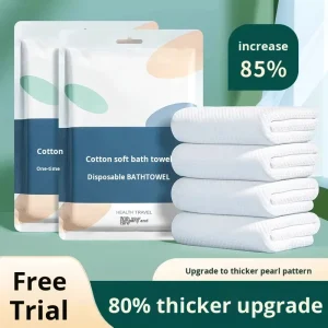 Disposable Non Woven Fabric Bath Towels Travel Individually Wrapped Face Towels Washcloths