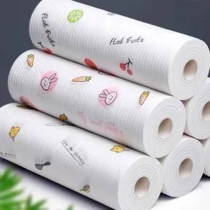 Disposable Non Woven Kitchen Cleaning Cloths Roll Washable and Non Disposable Kitchen Towels