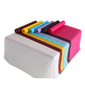 Disposable Nonwoven Multicolor Solid Color Black Table Runners and Placemats