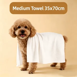 Disposable Pet Bath Towels Non Woven Pearl Embossed Absorbent Single Use Drying Towels For Dog Cat Professional Grooming Salon