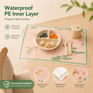Disposable Placemat for Kids 40cm Width Custom Length Made in China Zhejiang Custom Box Offered
