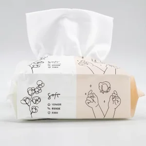Disposable Soft 60 80 100 Pcs Towel 100% Cotton Facial Tissue Paper Dry Wipes