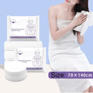Disposable Thickened Large Square Bath Towels Nonwoven Plant Fiber Hotel and Travel Supplies Bath Washcloths