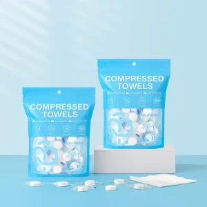 Disposable Towel Compressed Towel Tablet 100PCS Aircraft Aviation Travel Essential Bulk Eco-friendly Custom Compressed Towels