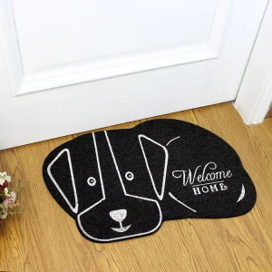 Dog PP Door Mat Animal Shaped Non-slip Kitchen Stepping Bath Mat Bathroom Mat Floor