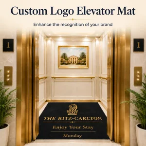 Door Mat Custom Luxury Custom Logo Lift Mat Soft Pile Elevator Carpet for Hotel Chain Fit Out