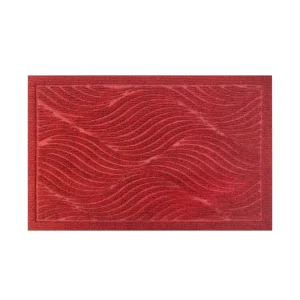 Door Mat Customized Heavy Duty Embossed Waterproof Anti slip TPE Rubber Backing Door Mat