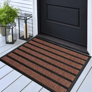 Door Mat Indoor Outdoor Welcome Carpet for Entrance Low Profile Floor Mat Home Door Mats Rubber Doormat Non Slip Rugs