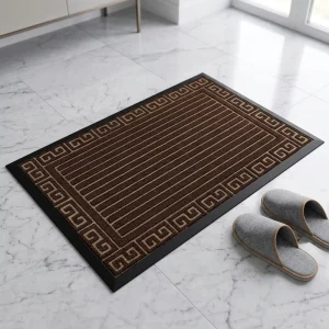Door Mat Rectangle Carpet Bath Rug Anti Slip Coating Mat Front Porch Mud Wiping Rug Animal Paw Print Doormat