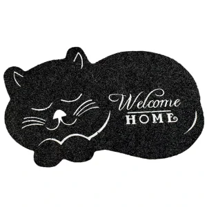 Doormat Irregular Animal Porch Mat Animal Printed Anti slip Floor Mat Kitchen Bath Mat Cat PP Cute 3D All season Custom Size TPR