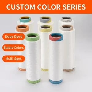 Dope Dyed Colored Polyester DTY Yarn 150D 48F 300D 96F High Color Fastness for Textile