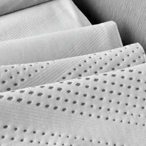Dot Size Gradient 100% Polyester Knitted Jacquard Home Textile Soft Mattress Cover Fabric 300g