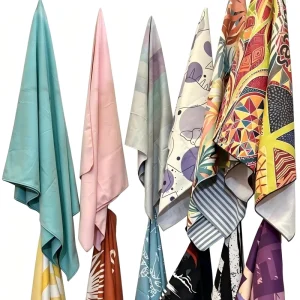 Double Brushed Microfiber Eco Friendly Quick Dry Cartoon Printed Beach Towel Super Fluffy Soft Bulk