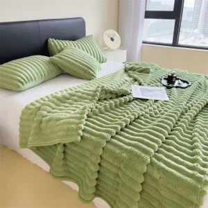 Double King Size Single Sofa Bed Luxury Large Soft Microplush Velvet Throw Flannel Fleece Blanket