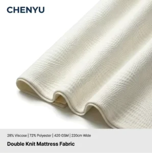 Double Knit Jacquard Yarn Dyed Heavyweight Mattress Ticking Fabric 420gsm 220CM Width