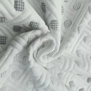 Double Knitted Jacquard Mattress Fabric Breathable Cotton Blend Fabric for Luxury Mattress Ticking