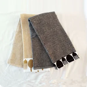Double Layer Cotton Kitchen Towels One Side Terry One Side Plain Weave
