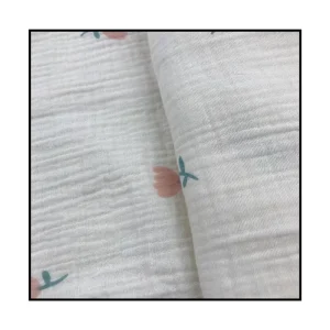 Double Layer Crepe Gauze & Seersucker Fabric Woven Water Washed Cotton for Baby & Children Home Clothing Combed Yarn