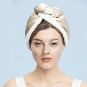 Double Layer Mulberry Silk Bamboo Terry Hair Turban Hair Towel Wrap Microfiber Hair Drying Towel Care Hair Customize