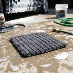 Double Layer Striped Twisted Loop Microfiber Car Drying Towel Thick Super Absorbent for Auto Detailing