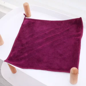 Double Layer Thick Microfiber Plush Super Absorbent Square Plain 400gsm Reusable 30g Home Appliance Cleaning Cloth