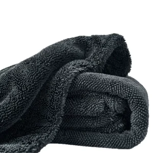 Double Layer Thick Twisted Braided Edge Microfiber Car Wash Towel Double Sided Ultra Absorbent Lint Free Wash Towel