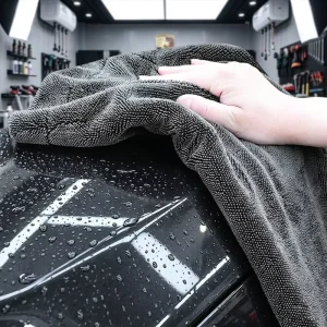 Double Layer Twisted Loop Microfiber Car Drying Towel Heavy Duty Super Absorbent for Auto Detailing