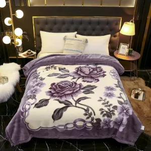 Double Layered Warm Winter Raschel Blankets Household Flannel Multi Size Blankets for Winter