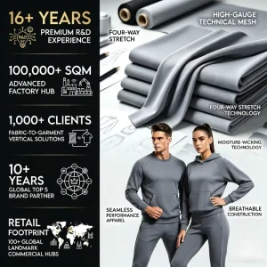 Double Sided 32G Gauge Poly 75% 25% Spandex Breathable Stretch Fleece Thermal Pants Fabric From China Premium Factory