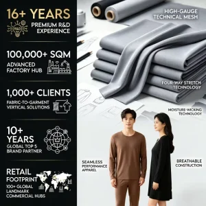 Double Sided 32G Gauge Poly 75%25 Spandex Breathable Stretch Jacket Fabric From China Premium Factory