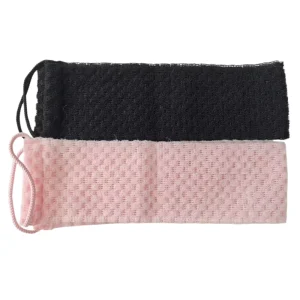 Double Sided Body Bath Towel Back Scrub Washcloth With Handles Exfoliating Cleansing Back Scrubber