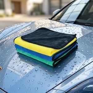 Double Sided Coral Velvet Microfiber Car Drying Towel Super Absorbent Quick Dry for Auto Detailing