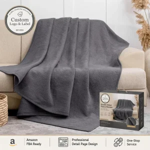 Double Sided Flannel Fleece Throw Blanket Soft Warm Lightweight Modern Animal Geometric Pattern Customizable for Sofa Bed Couch