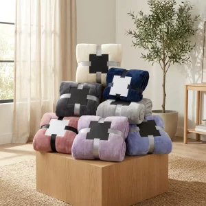Double Sided Fleece Blanket Front Flannel Back Sherpa Warm Thick Sofa Bed Throw Custom Size Warm Blanket for Cozy Home Lifestyle