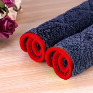 Double Sided Grid Patterned Super Absorbent Car Washing Towel Customized Car Microfiber Towel