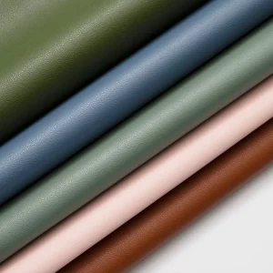 Double Sided Smooth PU Leather Fabric for Bags Shoes Furniture Eco Friendly Synthetic Leather Material